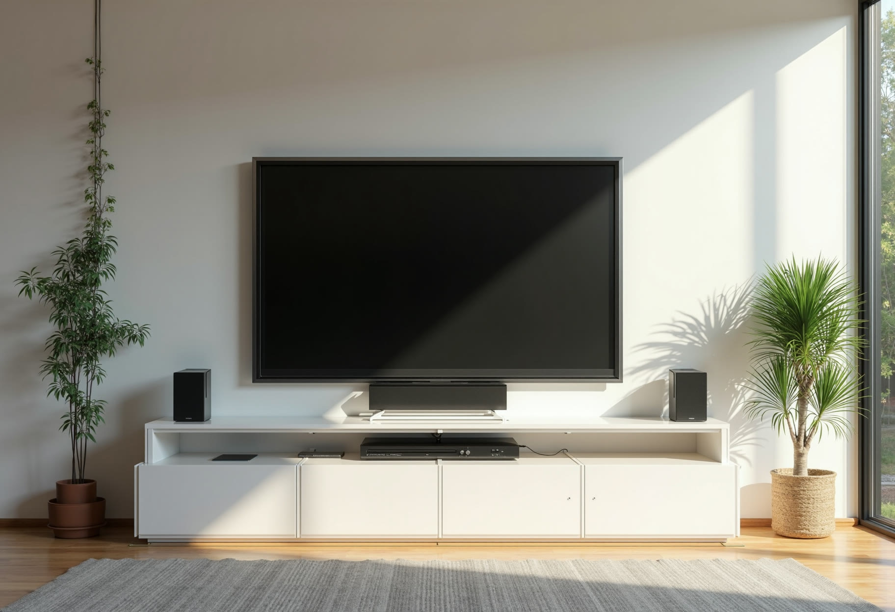 Flush-mounted TV